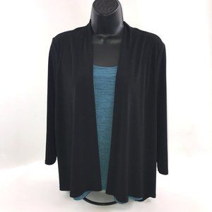 Liz McCoy Petites Layered Look Jacket and Tank Fake 2-Piece Career Wear Sz PM
